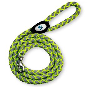 Reflective Dog Leash 6 Ft Long Heavy Duty and Durable for Large and Medium Breeds Rope Tangle Free Braided Leash with Comfortable Handle